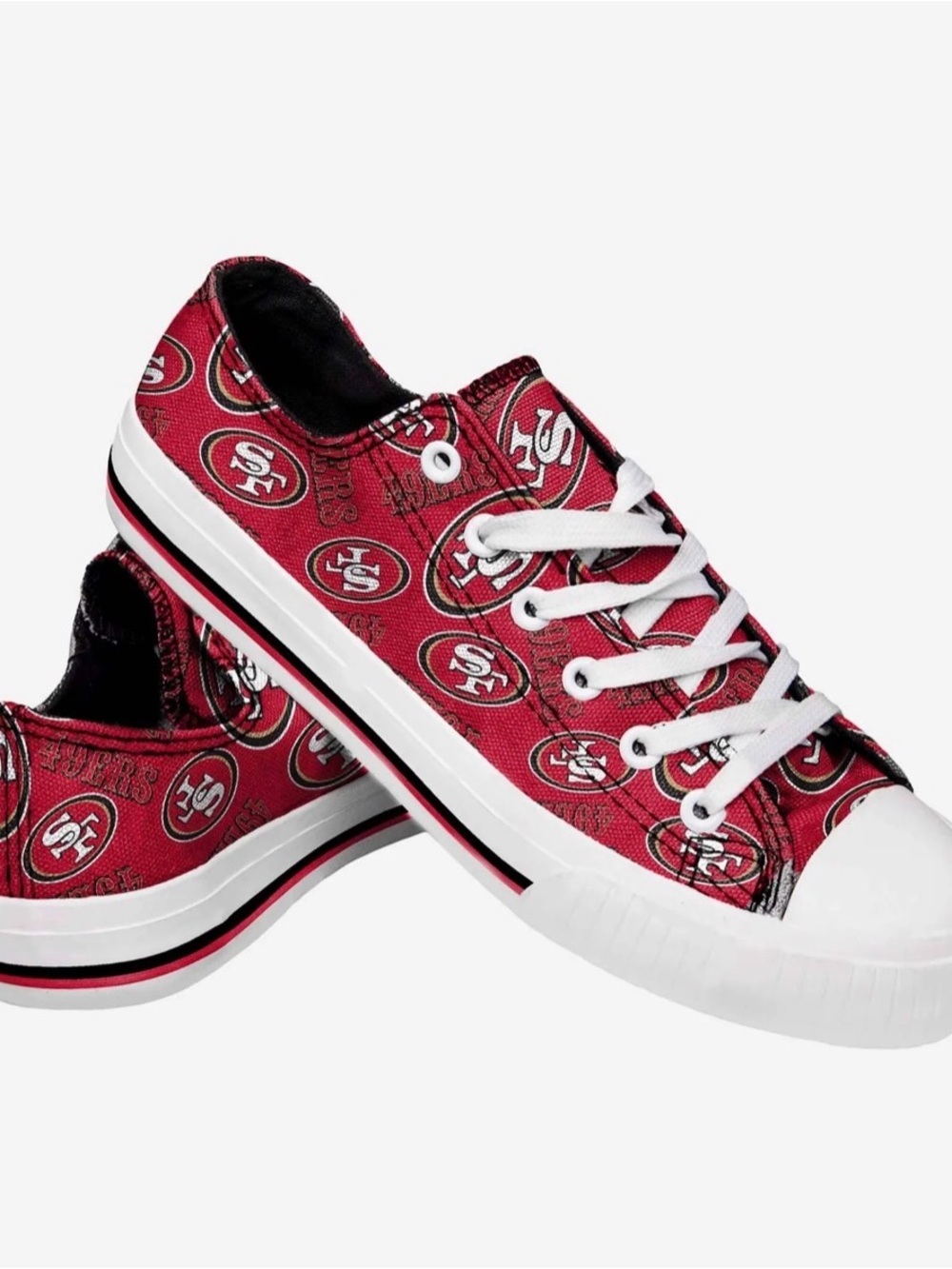 San Francisco 49ers Women’s Canvas Lace-Up Sneakers
